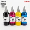 Pack de 4 bouteilles d'encre compatibles Canon GI-46 noir cyan magenta jaune