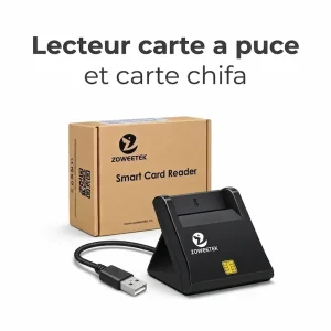Lecteur de carte à puce USB ZOWEETEK de bureau